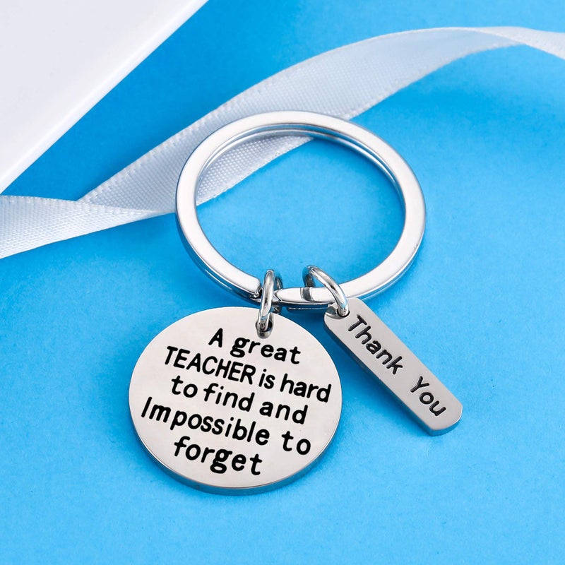 Nimteve Teacher Appreciation Gift for Women, 3PCs Teacher Keychain Set, Jewelry Gift for Teachers, Birthday Gift for Teacher Gifts From Students (A great teacher is hard to find) - Image 3